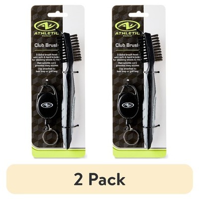 Bristle Golf Club Cleaning Brush with Retractable Clip Wire and Nylon
