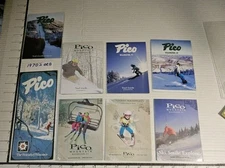 1970's PICO SKI AREA BROCHURE & 7 MORE TRAIL MAPS.  SEE DESCRIPTION.  All Mint