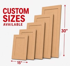 Unfinished MDF Classic Shaker Cabinet Doors 15x30in 3/4 18mm 