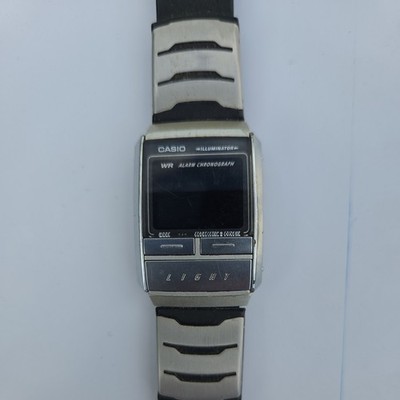Vintage Casio A200 Module 1604 Alarm Chronograph Digital Watch WR *BROKE STRAP*