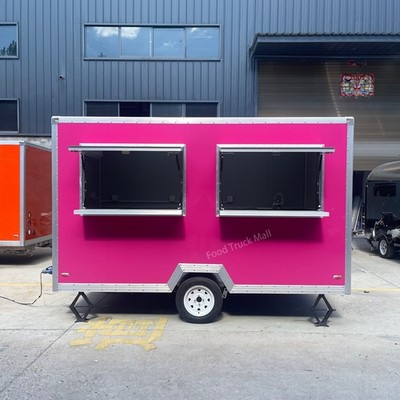 Pink Food Trailer Mobile Coffee Dessert Snack Catering