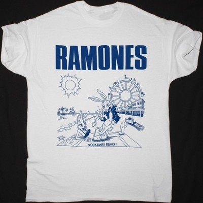Ramones Rockaway Beach Vintage White T-Shirt