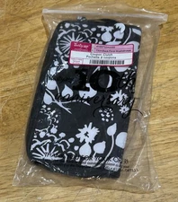 Thirty One Coupon Clutch Organizer Black & White Floral Brushstrokes Zip Wallet