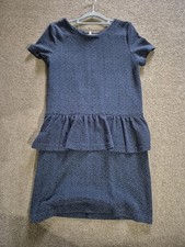 GANNI Blue Textured Sheath Dress Size 34