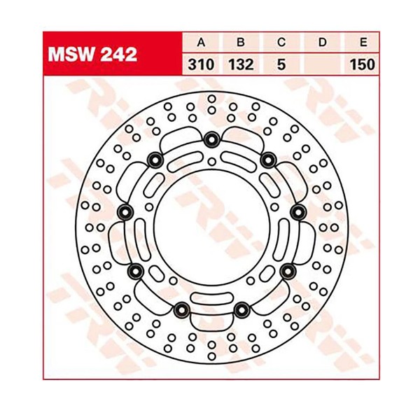 TRW Bremsscheibe (FüR: Yamaha YZF-R1 RN22 09-11 Vorne )-image
