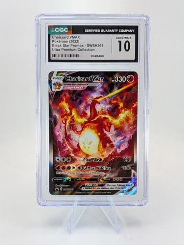 CGC 10 GEM MINT 2022 Charizard VMAX SWSH261 ALTERNATE ART BLACK STAR PROMOS