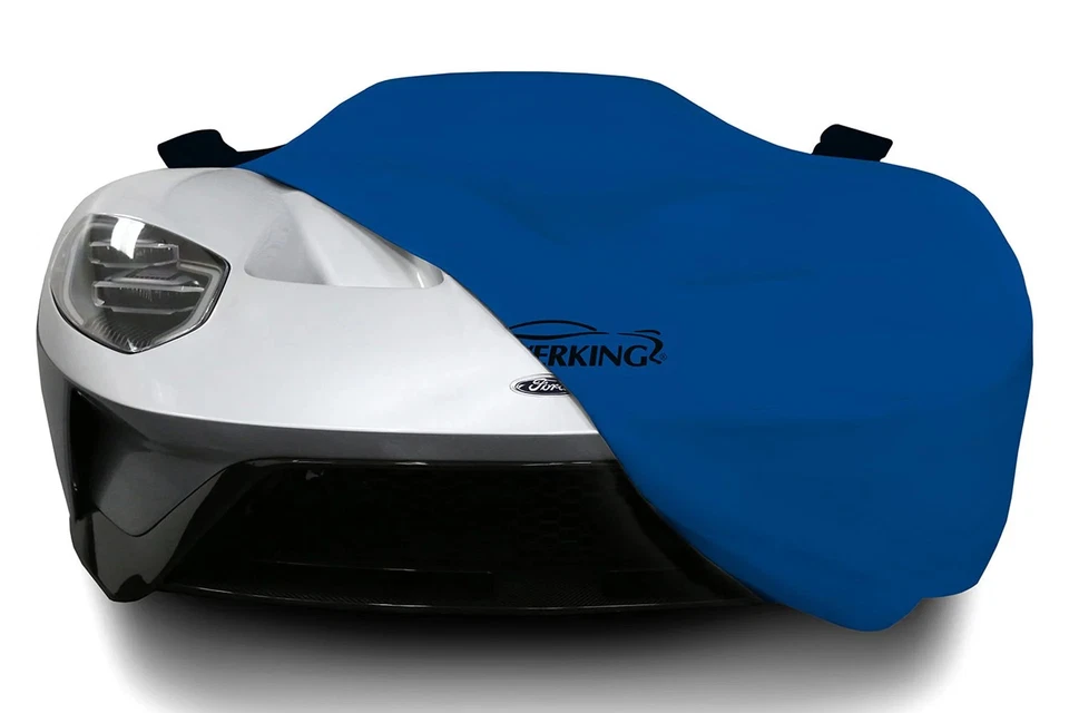 For Lincoln Mark V 77-79 Car Cover Satin Stretch Indoor Grabber Blue Custom Car Foto 4 de 4