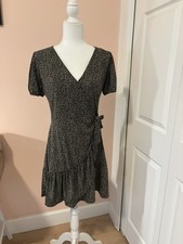 NWT MICHAEL KORS Wrap Dress, animal print, khaki combo, Size S