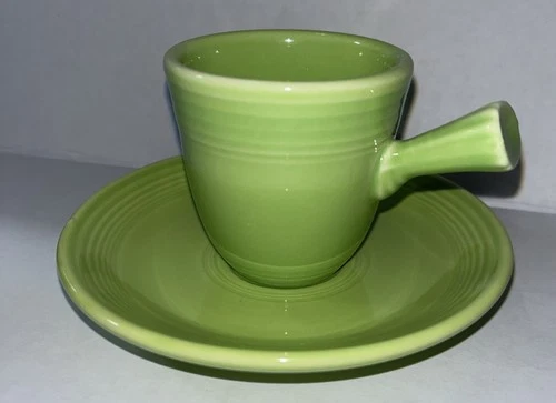 Fiesta Ware AD DEMITASSE STICK HANDLE ESPRESSO CUP & SAUCER Retired Color