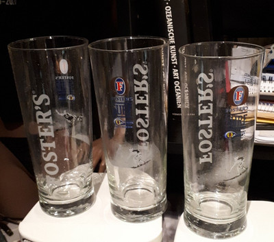 3x  Fosters Foster's Australien Bier Glas 0,5l  Bierglas Pils  Beer Surf