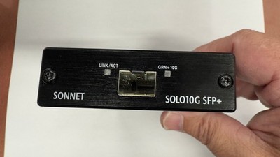Sonnet Solo 10G Thunderbolt 3 to SFP+ 10 Gig Ethernet Adapter