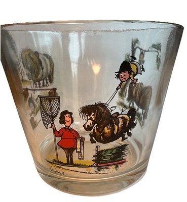 Vintage 1950 s Norman Thelwell The Pony Ice Bucket/Candy Dish Bowl Cartoon RARE