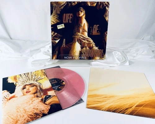 Taylor Swift The Life Of A Showgirl Pink Vinyl LP Poster Insert
