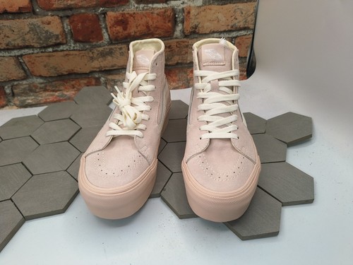 Vans Sk8-Hi Tapered Stackform Suede Shell Pink Platform Sneaker Women Sz 9 - Picture 6 of 11