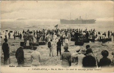 CPA MOROCCO CASABLANCA - Raz de Marée Le canot de sauvetage (669291)