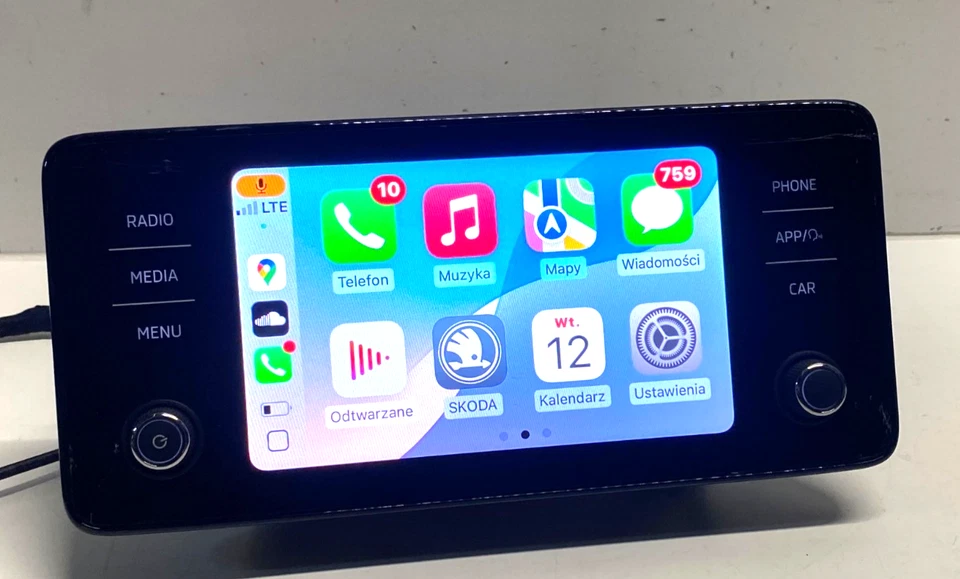 SKODA FABIA SCALA KAMIQ MONITOR Display HEADUNIT DAB CARPLAY 654035869 K , - Bild 2 von 4