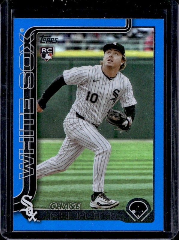 2025 Topps Update Chase Meidroth RC Blue Rainbow Foil Rookie #/150 White Sox