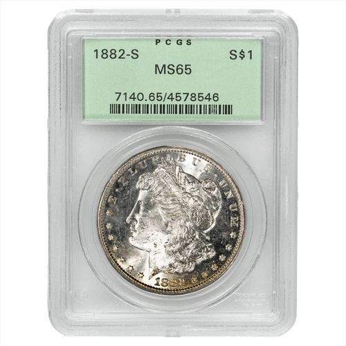 1882S Morgan Silver Dollar $1 PCGS MS 65