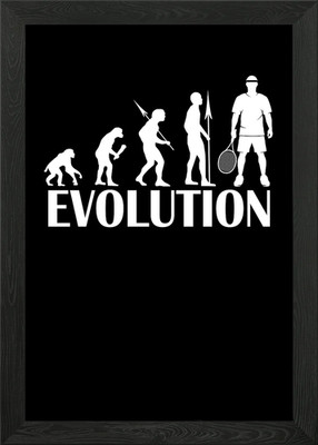 Evolution of Tennis Gerahmtes Wandbild Poster Leinwanddruck Bild
