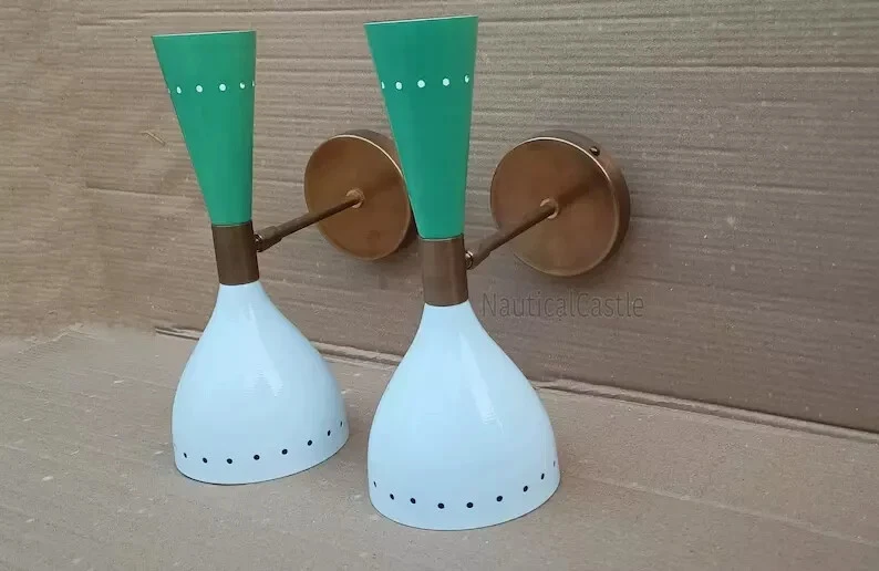 par de arandelas, luminárias de parede italianas do meio do século 2 - Imagem 4 de 4