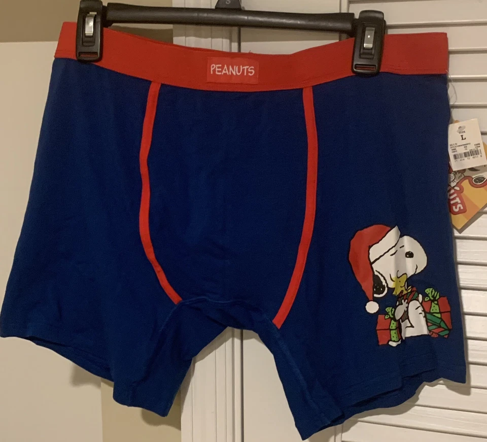 Schulz арахис Рождество боксера шорты мужские L 36-38 Snoopy Woodstock новый с Ярлыками праздник - Изображение 2 из 2