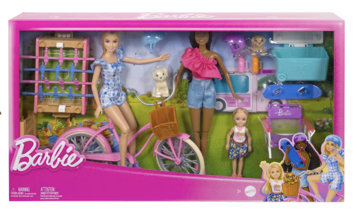 Barbie Backyard Fun Playset Build-up Doll Toy New with Box
