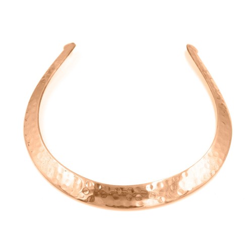 Handmade 18k Gold Plated Brass Hammered Textured Choker Necklace For Women - 第 5/6 張圖片