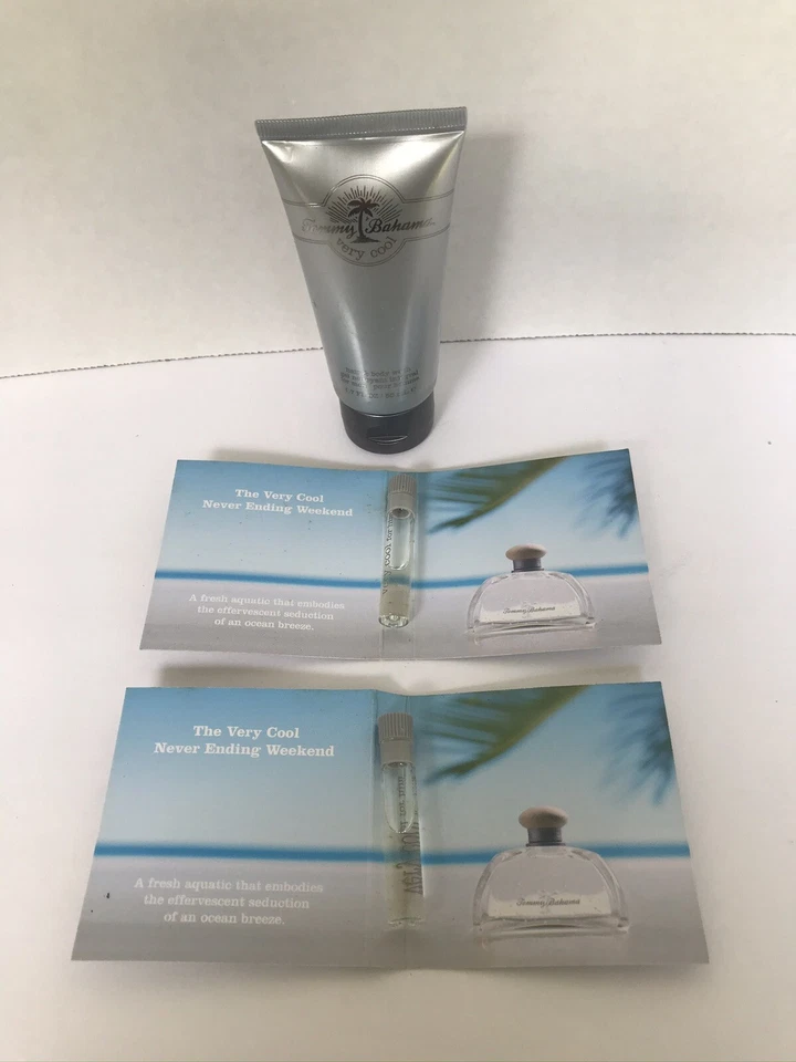 Jabón corporal para cabello TOMMY BAHAMA MUY COOL para hombre 1,7 oz más 2 frascos EDT original Foto 4 de 4