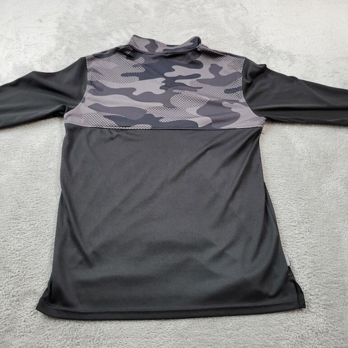 NBA Shirt Mens Medium Black Camo Quarter Zip Pullover Activewear Performance - Picture 3 of 11
