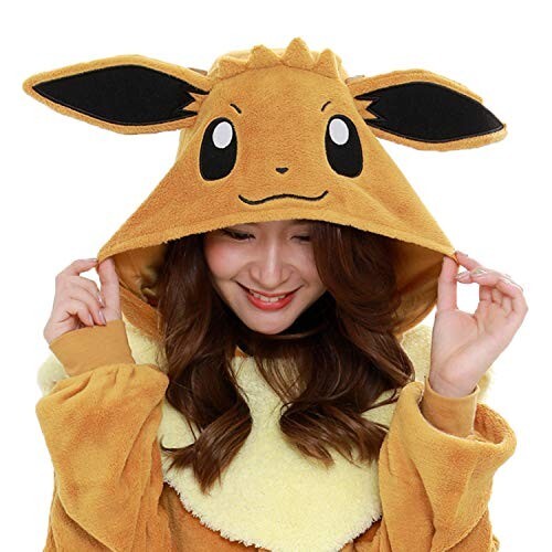 SAZAC Pokemon Eevee Fleece Costume Adult Unisex Cosplay Kigurumi - Afbeelding 5 van 5