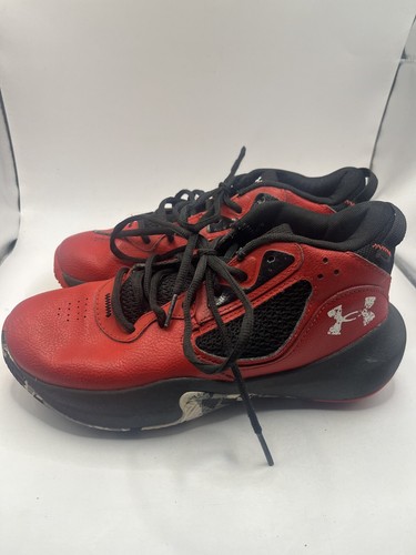 Under Armour UA Lockdown 6 Youth Kids Basketball Shoes Red Size 5 Runners Laces - Picture 7 of 10