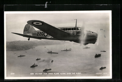 AK New Military High Speed Plane flying over the Fleet 1938 