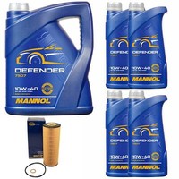 MotoröL Set Mannol Defender 10W-40 Api 9 Liter + ÖLfilter FüR Mercedes Sprinter