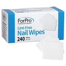 ForPro Lint-Free Nail Wipes, 2" x 2", Non-Woven Fabric Nail Wipes for Nail Poli