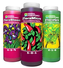 GH General Hydroponics Flora Series: FloraGro, FloraBloom, FloraMicro 16oz