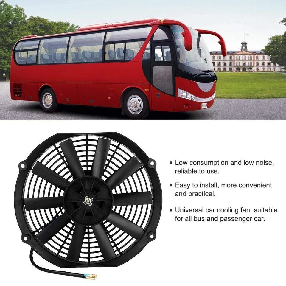 Ventilateur Refroidissement Moteur 12" 12V 80W Universal Car Climatiseur Mote... - Photo 2/4