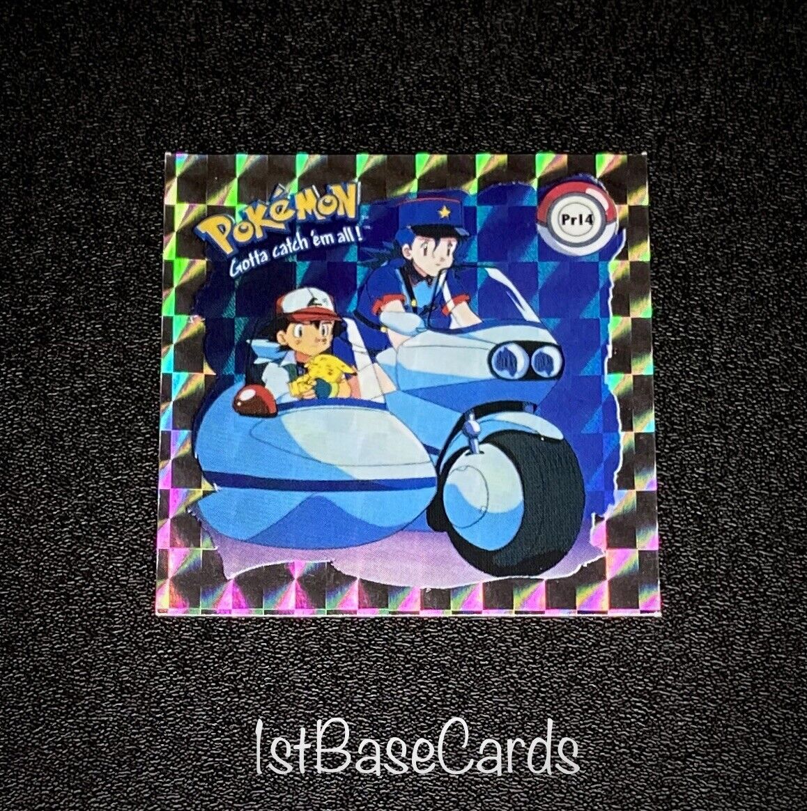 Pikachu & Ash Pr14 Prism Stickers 1999 Nintendo Artbox Pokemon Cards PACK FRESH!