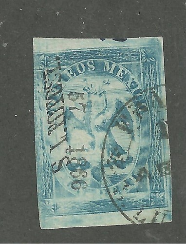 MEXICO SAN LUIS POTOSI 1 REAL EAGLE 57-1866 USED (B488)
