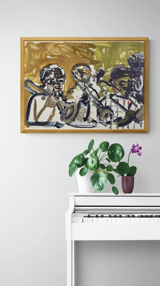 Romare Bearden 黄铜版 1979 年签名限量版平版画 — 第 2/4 张图片