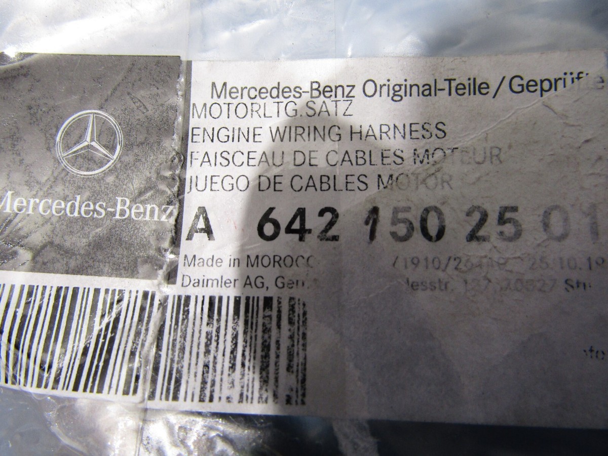 GENUINE MERCEDES-BENZ OM642 ENGINE WIRING HARNESS P/N A6421502501 