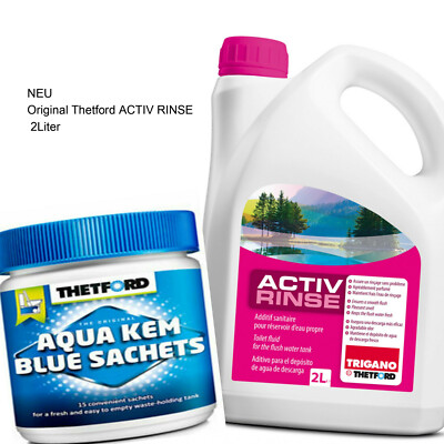 Thetford Toilettenzusatz Aqua Kem Sachets  15+3 x 30g. & Neu 2 L Activ Rinse