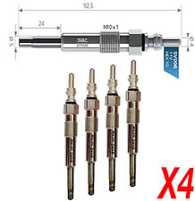 4 X SVAC HEATER GLOW PLUGS FITS VW POLO 1.4 TDI 1.7 SDI 1.9 SDI 1996-2005 -  11V