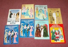 8  Tom Tierney Vintage Paper Dolls Old Time Movie Stars Actors & Santa NICE