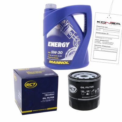 Inspektionskit MANNOL Energy 5W-30 für Audi A1 1.4 Tfsi A3 1.2 G-tron
