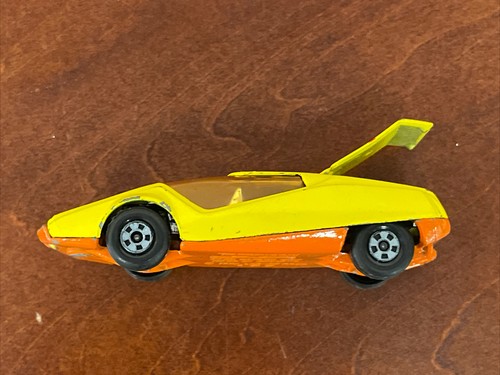 1973 Lesney MATCHBOX SuperFast No.33 Datsun 126X Yellow & Orange w/ Flames - Picture 10 of 11
