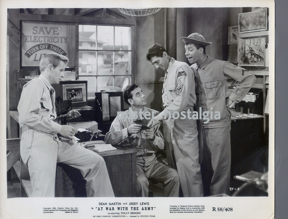 Vintage photo 1951 Dean Martin Jerry Lewis At War With The Army