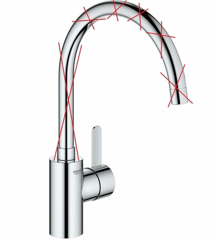 Stehende Küchenarmatur GROHE 31180000 Cosmopolitan Chrom