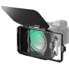 K F Matte Box Kit Black-Mist 1/4 Square Filter for Two 4x5.65" Square Filters