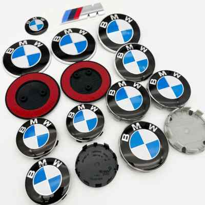 3D ABS Blue White BMW 45mm 56mm 68mm 74mm 82mm Badge M Badge Sticker For BMW