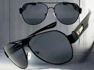 Mens Classic Vintage Retro Stylish Trendy Premium Quality SUNGLASSES Black Frame